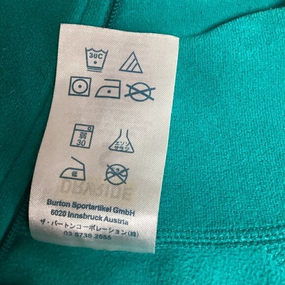 Burton Dryride 1/4 Zip Fleece Top Snowboard Ski Winter Women Sz S Teal 205E - Picture 9 of 9